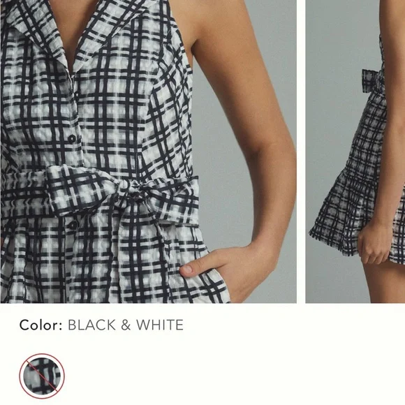 Maeve plaid mini shirt dress size 0P - Picture 3 of 5